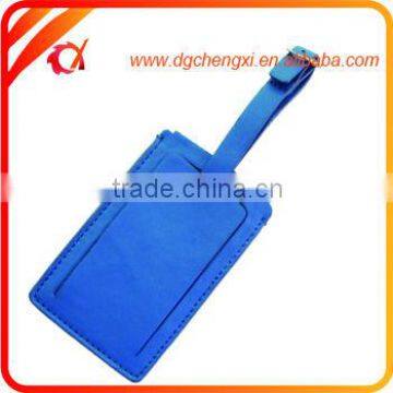 Promotional PU Blue Insert Hotel Luggage Tag