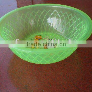 plastic cheaper basin with art picture for promotion Di36cm/8L