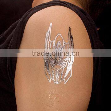 OEM Custom Cartoon Stickers Transformers Tattoos Gold and Silver Body Tattoo photo-6