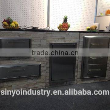 Stainless steel outdoor kitchen