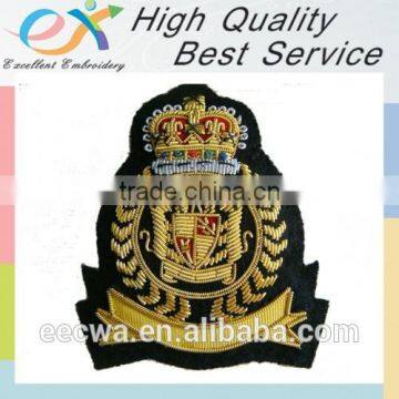 factory produce gold bullion wire embroidery patch