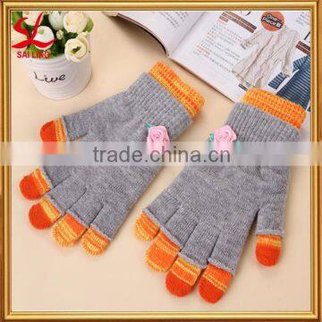 Jacquard Style Gloves Striped Touch Screen Gloves For Smart Phones Softextile Glove photo-4
