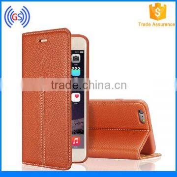 China Products High End Leather Stand Case For Iphone 6 Leather Case