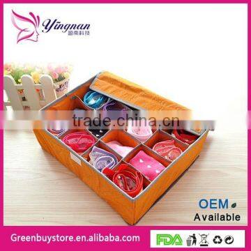 wholesale high quality non woven storage box with handle for shocks and underwear