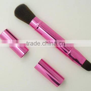 Popular double ended brand synthetic retractable makeup brush