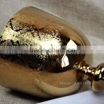 24k Gold European Design Quartz Crystal Singing Grail With Handle or Stand
