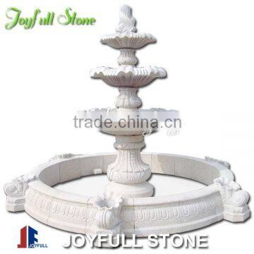 Outdoor Stone Water Fountains, Fountain with pool surround