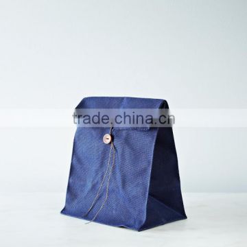 Elegant waterproof Waxed Canvas Lunch Bag