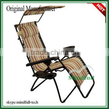 Lightweight Folding Modern Recliner Canopy Outdoor Leisure Chair