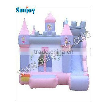 Nylon Inflatable Pink and Purple Castle and Bouncer/Bouncer with a Slide