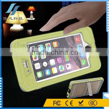 Glow Waterproof Phone Case for iPhone 6 6S With Button And Stand
