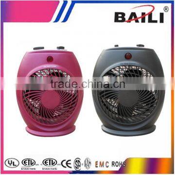 High efficiency electric 2000W fan heater with thermostat