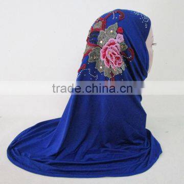 Muslim female fashion silk scarf embroidery all-match hijab