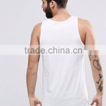 Daijun OEM Fashion Pocket White Summer Slim Fit Mens Tank Top photo-2