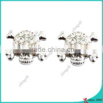 10MM Zinc Alloy Metal Skull Charm Necklace Bracelet Jewelry Making