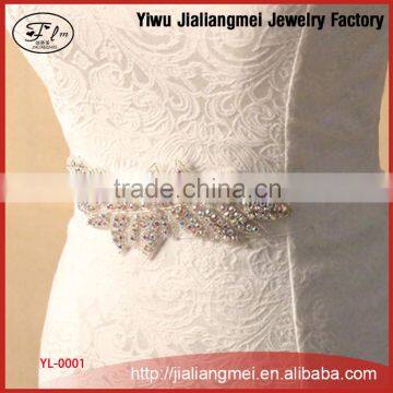 wholesale fashion Authentic handmade luxury pearl wedding bridal dress accessories beautiful crystal Body Jewelry belt