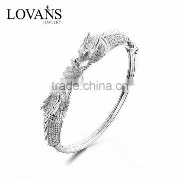 Sterling Silver Dragon Bangle Bracelets Wholesale SBG395W