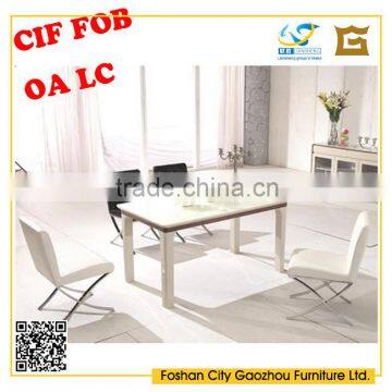 2016 new modern design furniture dining room walnut veneer dining table