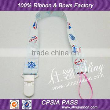 Baby Pacifier Clip With Ribbon