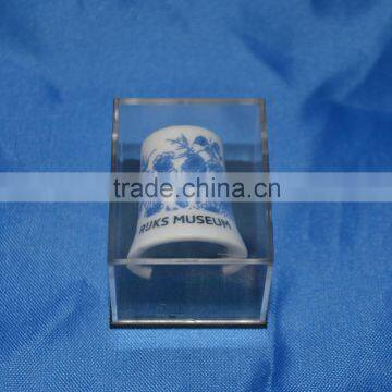 porcelain Thimble souvenir in acrylic box