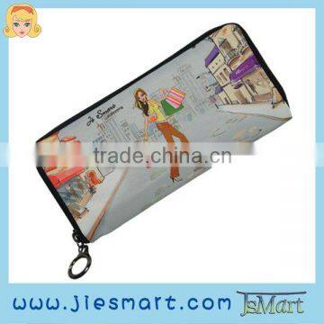 JSMART long wallet shopping girl sublimation printing