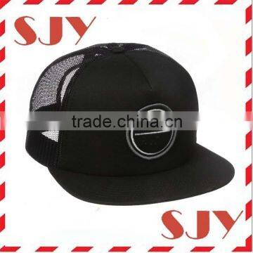 Wholesale Flat Brim 5 Panel Mesh Back Trucker Cap photo-3