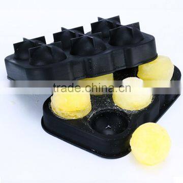 Wholesale FDA Food Grade Bpa Free Big Sphere Cube Homemade 6 Cavity Silicone Ice Cooler Mold photo-5