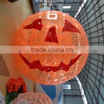 Festival zorbing ball with halloween pumkin inflatable roller