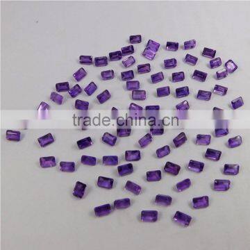 NATURAL AMETHYST CUT FACETED GOOD COLOR & QUALITY 4X6 MM OCTAGON LOT
