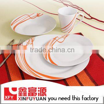 2016 new products restaurant white porcelain dinner set