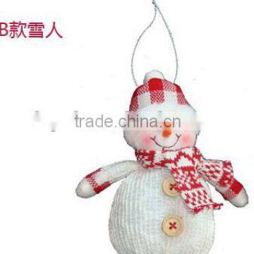 Christmas Tree Decoration Red and White Snowman Hanging photo-2