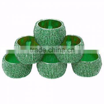 Green Indian Handmade Napkin Ring for Cloth Napkin