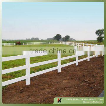 PVC pole and rail horse fence