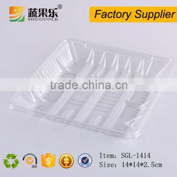 Plastic supermarket meat fruit tray