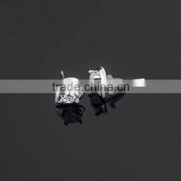 Hot Sale Silver 925 White CZ Stud Earrings Made in China ---ETGI-000101 photo-5