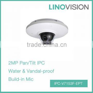 2 Megapixel Full HD Water & Vandal-proof Network Mini CCTV Dome Pan IP camera