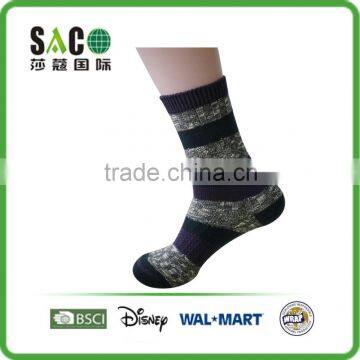 wide stripe heavy yarn thick quard man socks