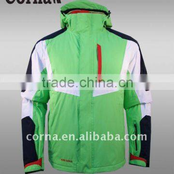 2014 Men's green technical outdoor jacket