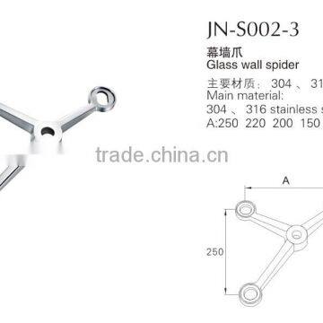 T-shaped stainless steel glass spider fitting