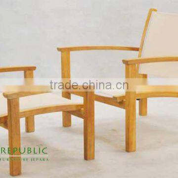 Teak Deep Seating Batyline With Foot - Outdoor Wood Furniture Indonesia