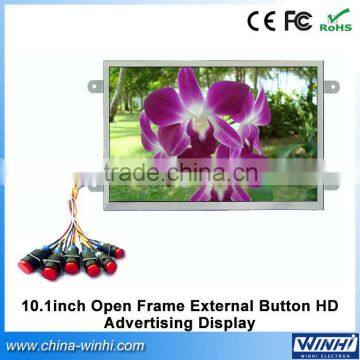 Hot Sale 10 Inch 6 Pcs Buttons Full hd Open Frame Tft Lcd Led Monitor Advertising Display photo-2