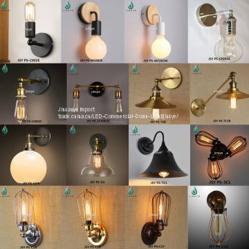 Retro big sale industrial rustic sconce cage decorative wall light lamp