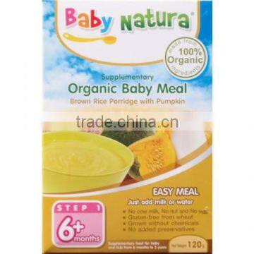 Baby Formula Organic Brown Rice Porridge with Pumpkin