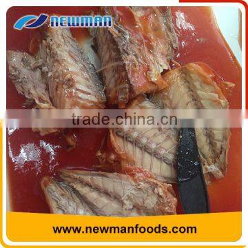 Customized can size brine salty canned fish jack mackerel