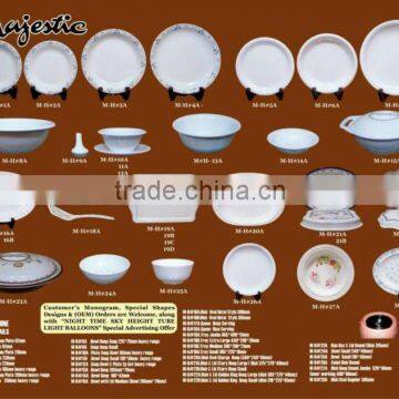 Pakistan Dinnerware Set Melamine Hotel Ware