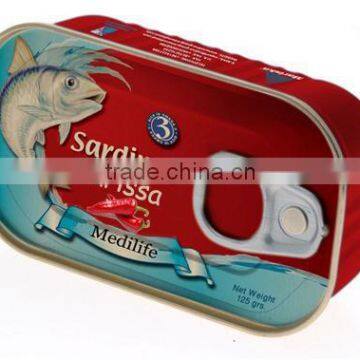 (125 g ) Canned Sardines in Vegetable Oil With Harissa ,High Quality Canned Sardines,125g Sardines in Cans With Harissa 125g photo-4