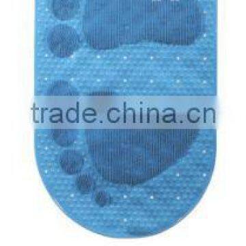 oval blue foot shape bath mat