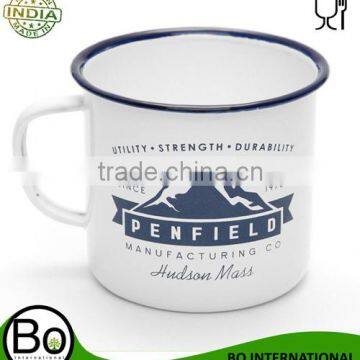 high quality factory enamel mug customized camping mug colored