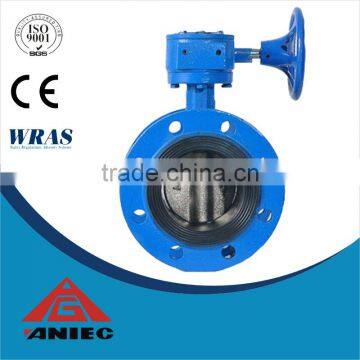 10 inch Cast Iron Double Flange Center Line Butterfly Valve