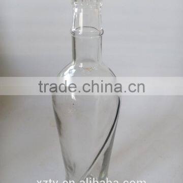 15 oz Tall white transparent liquor /vodka glass bottle